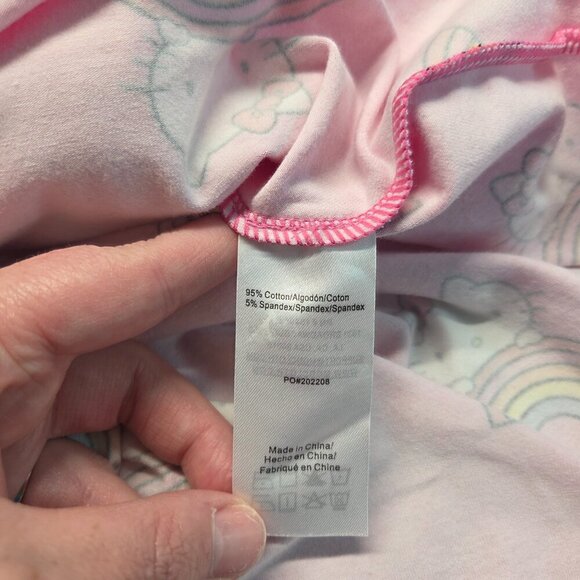 Modcloth for Hello Kitty Medium Bright Pink Rainbow Round Neck Longsleeve Dress - Picture 9 of 9